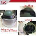 PE material pasgt helmet with bulletproof visor